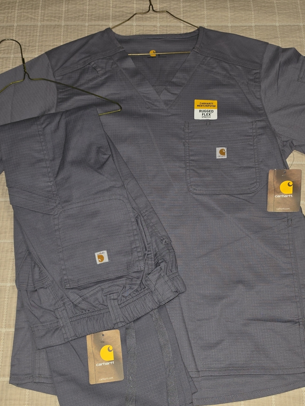 Carhartt Gray Rugged Flex Medical Scrub Set